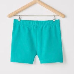 Hanna Andersson Bright Basics Tumble Shorts | Girls Size 5 | Island Green